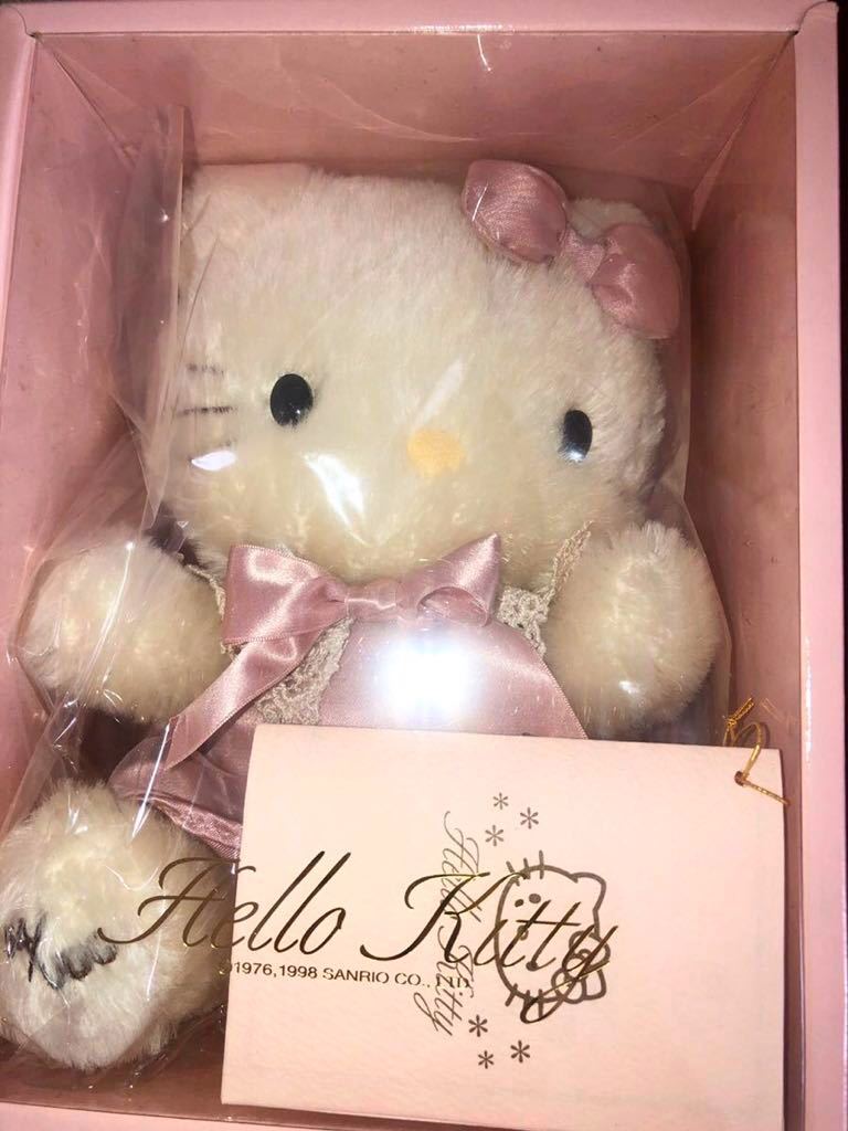 数量限定レア☆HELLO KITTYモヘアドール☆ハローキティ collections doll 証明書付き シリアルナンバー 1998年 サンリオ 未使用_画像1