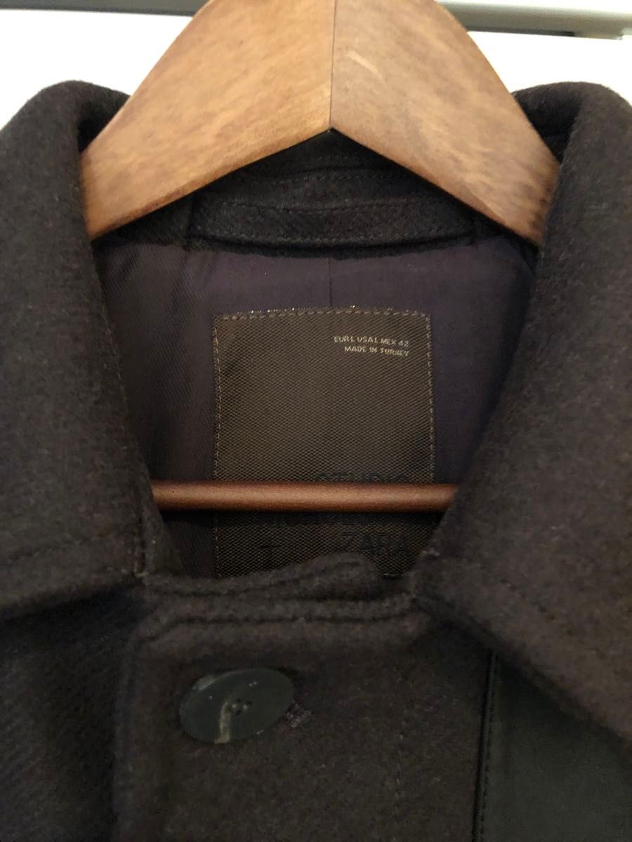 ZARA studio nicholson パッチ レザー コート Lサイズ ZARA studio nicholson パッチ レザー コート Lサイズ