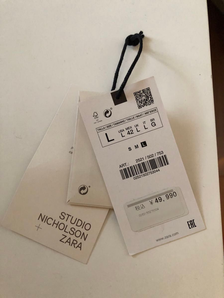 ZARA studio nicholson パッチ レザー コート Lサイズ ZARA studio nicholson パッチ レザー コート Lサイズ