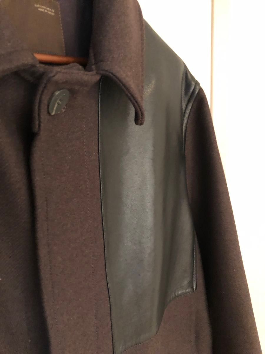 ZARA studio nicholson パッチ レザー コート Lサイズ ZARA studio nicholson パッチ レザー コート Lサイズ
