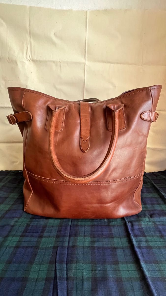 RALPH LAUREN ラルフローレンレザー トートバッグ ラゲッジタグ RALPH LAUREN ラルフローレンレザー トートバッグ ラゲッジタグ