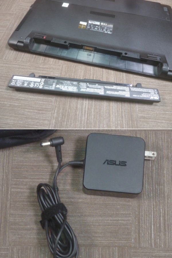 T225【 ノートパソコン 】　ASUS /R410CA　15インチ　W8.1 /Intel Celeron1007u 1.5GHZ　メモリ/4GB　(美品 / バッグ付き)　　