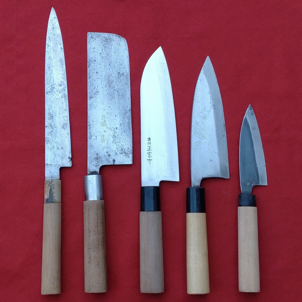 和包丁 5丁セット 刺身包丁 菜切庖丁 三徳包丁 出刃包丁 小出刃包丁 調理器具 刃物 【3438】