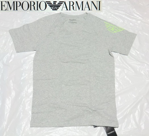 ☆新品! EMPORIO ARMANI UNDERWEAR リッチでお洒落!!存在感抜群☆111760 9P725 ちょいワル大人の今ドキ!!格上げ☆3DイーグルTシャツ ＜M＞_画像1