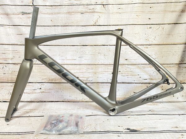 新古車 LOOK 765 OPTIMUM 2 Sサイズ シルバー ディスク ルック オプティマム OPTIMUMU2 ロードバイク カーボン フレーム 1227U2401/200