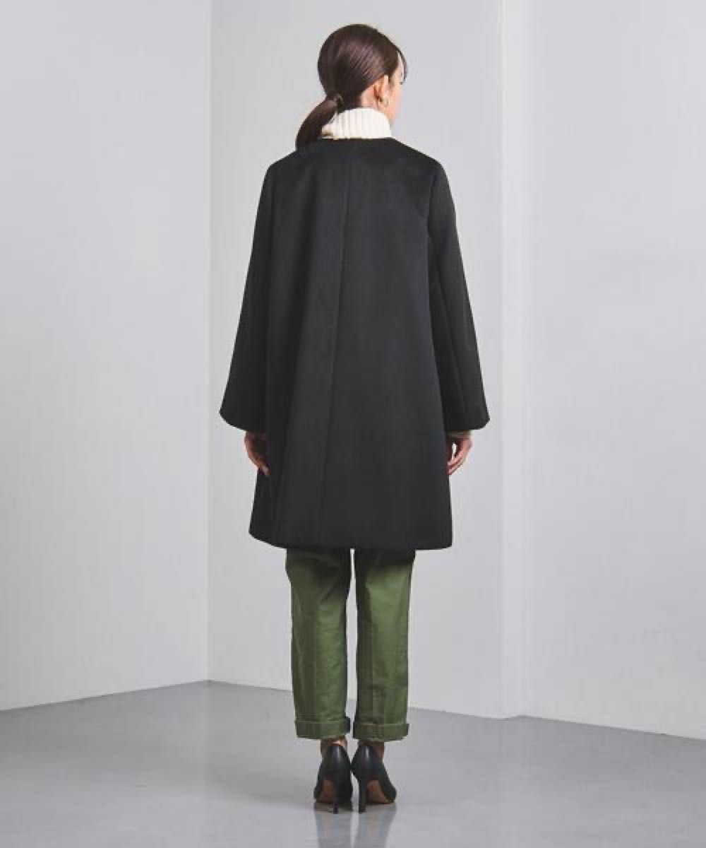 新品】UNITED ARROWS Aラインノーカラーミドル丈コートB†|Yahoo 新品】UNITED ARROWS Aラインノーカラーミドル丈コートB†|Yahoo
