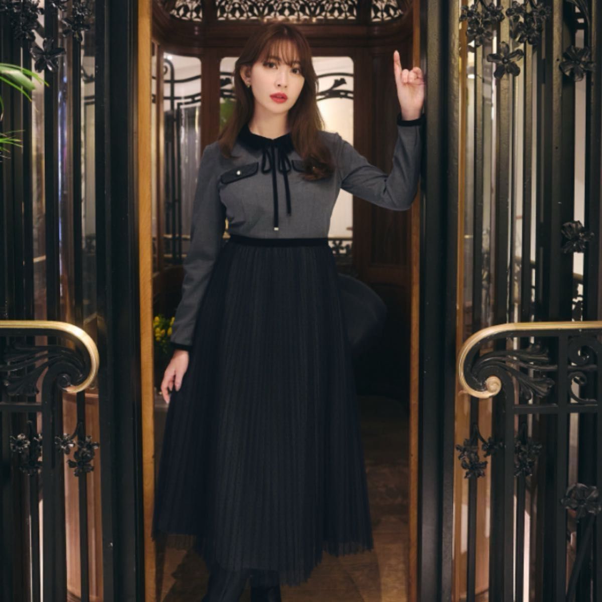 ハーリップトゥ完売新作Garnier Pleated Dress新品未使用タグ ハーリップトゥ完売新作Garnier Pleated Dress新品未使用タグ