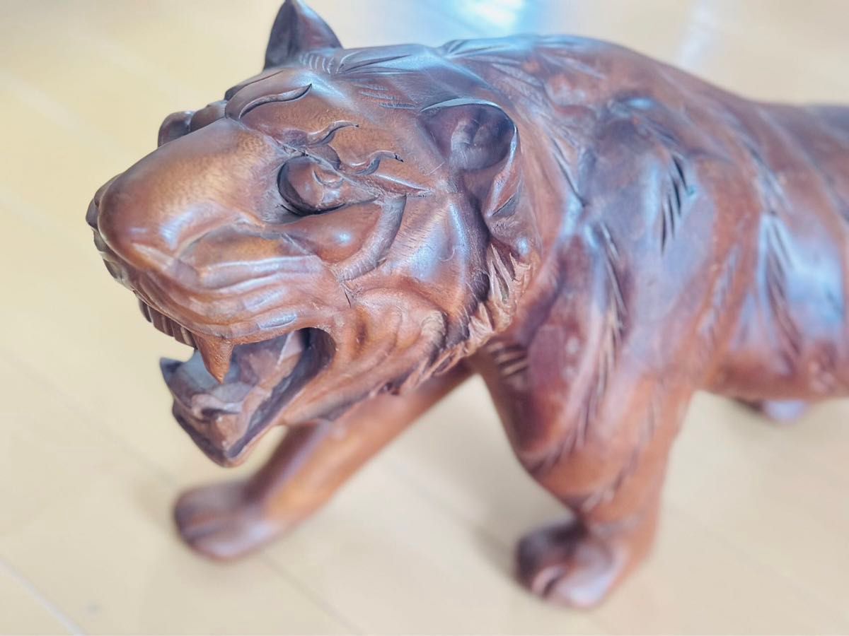 美品大型 虎 木彫り 長さ約60 Cm高さ約28 Cm置き物 彫刻|Yahoo 美品大型 虎 木彫り 長さ約60 Cm高さ約28 Cm置き物 彫刻|Yahoo