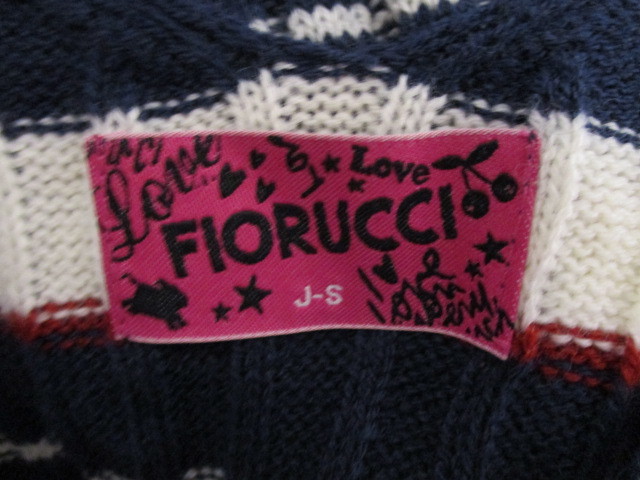 ● FIORUCCI ● 可愛いニットベスト ☆J-S150cm 紺 1221_画像3