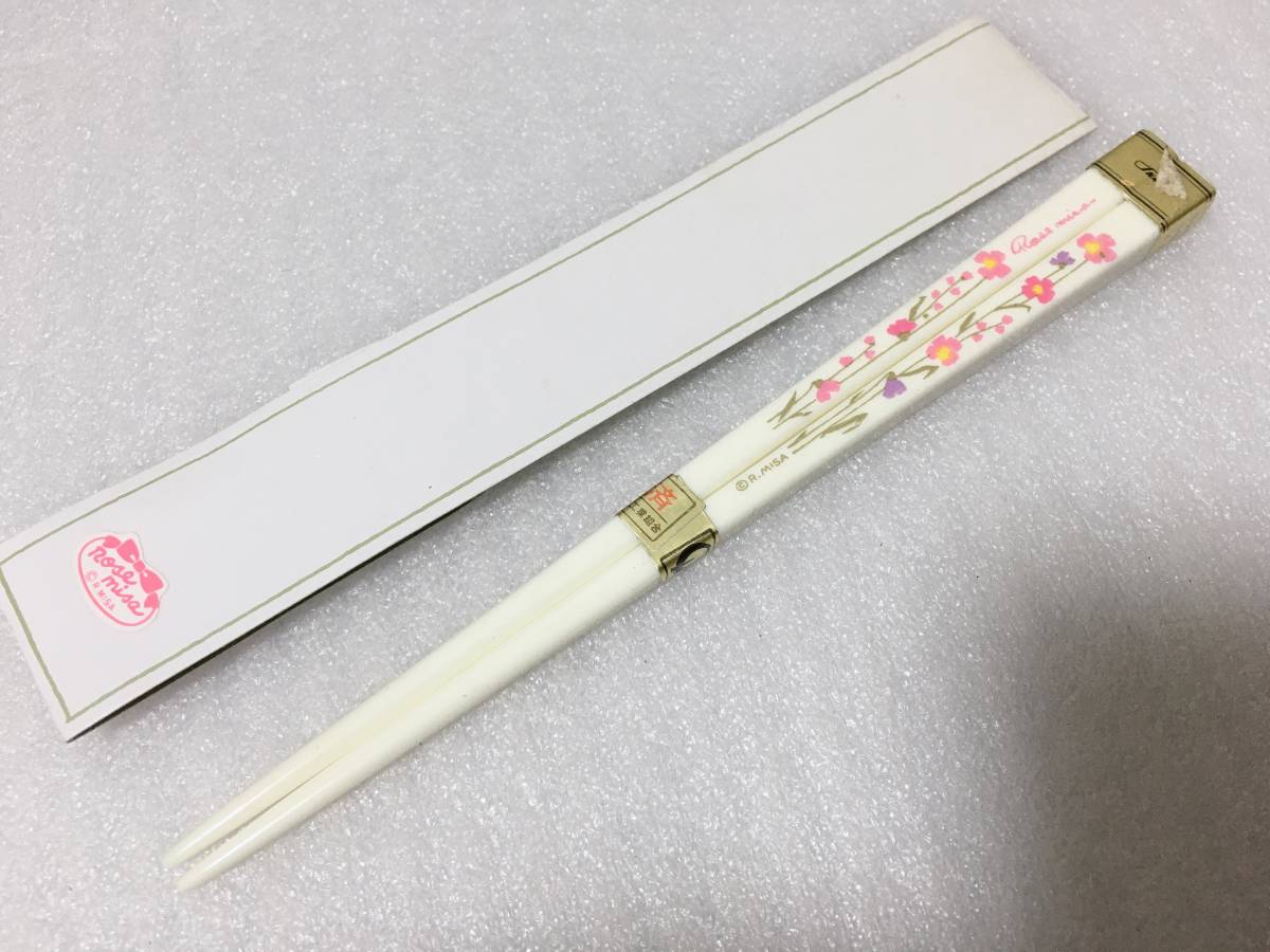 * Showa Retro ROSE MISA rose misa plastic material . chopsticks *