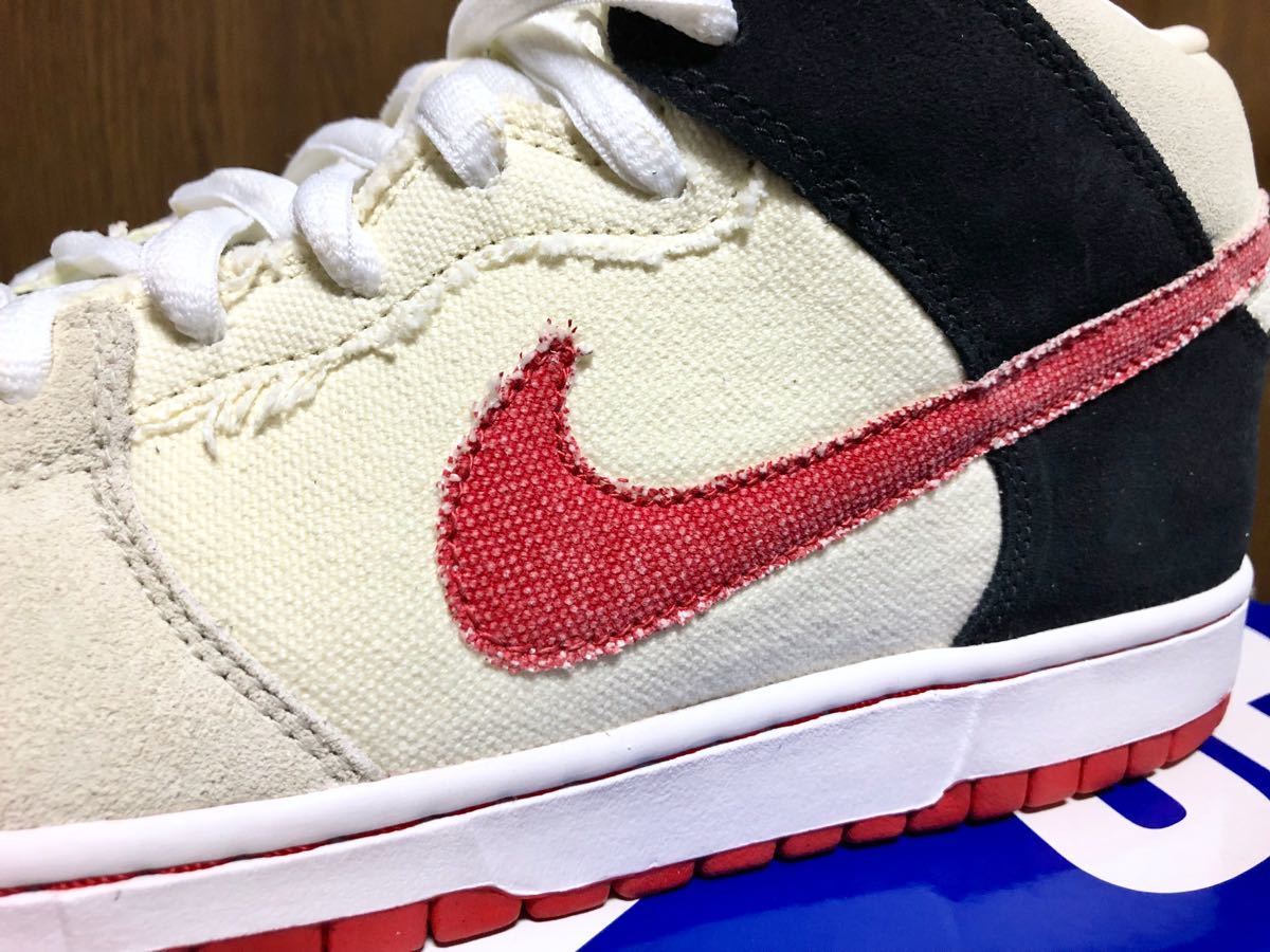 10年製 NIKE DUNK MID PRO SB STREET FIGHTER PACK RYU ナイキ ダンク ストリートファイター リュウ【314383-200】セイル ベージュ US10.5_画像4