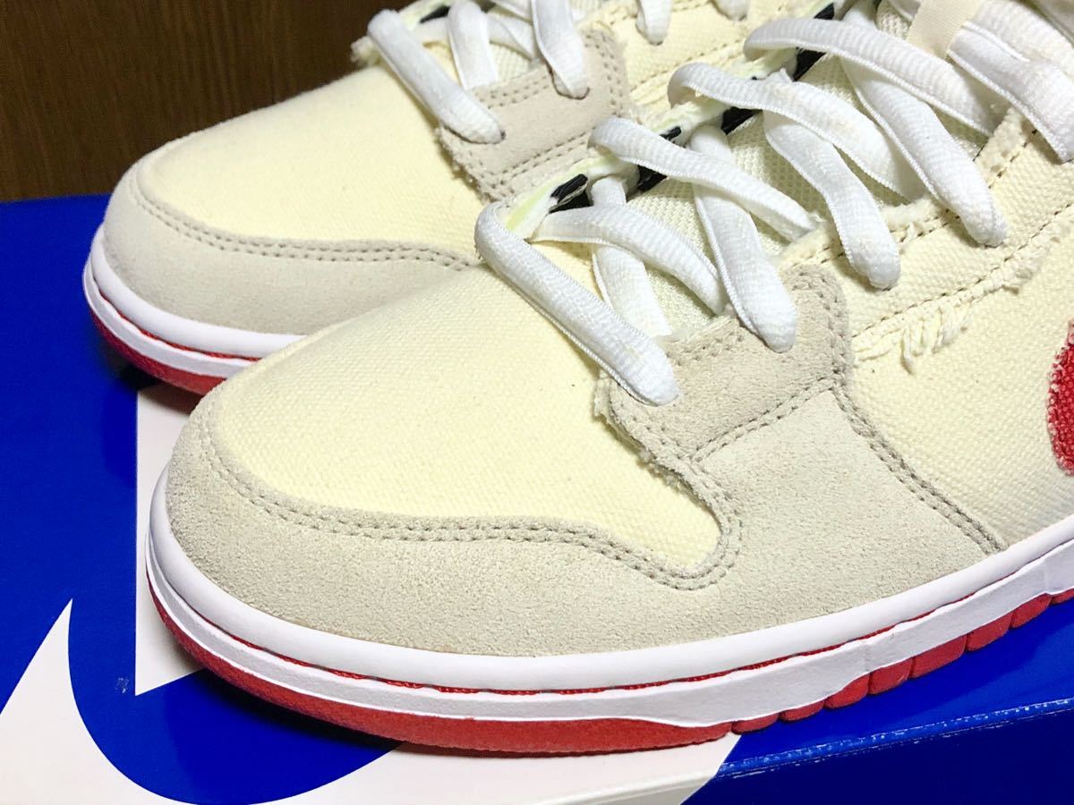 10年製 NIKE DUNK MID PRO SB STREET FIGHTER PACK RYU ナイキ ダンク ストリートファイター リュウ【314383-200】セイル ベージュ US10.5_画像5