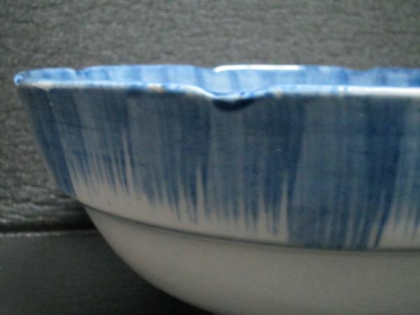  plate deep pot old Imari blue and white ceramics wheel flower pot butterfly . era thing 