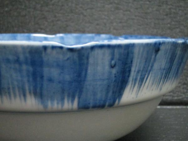  plate deep pot old Imari blue and white ceramics wheel flower pot butterfly . era thing 