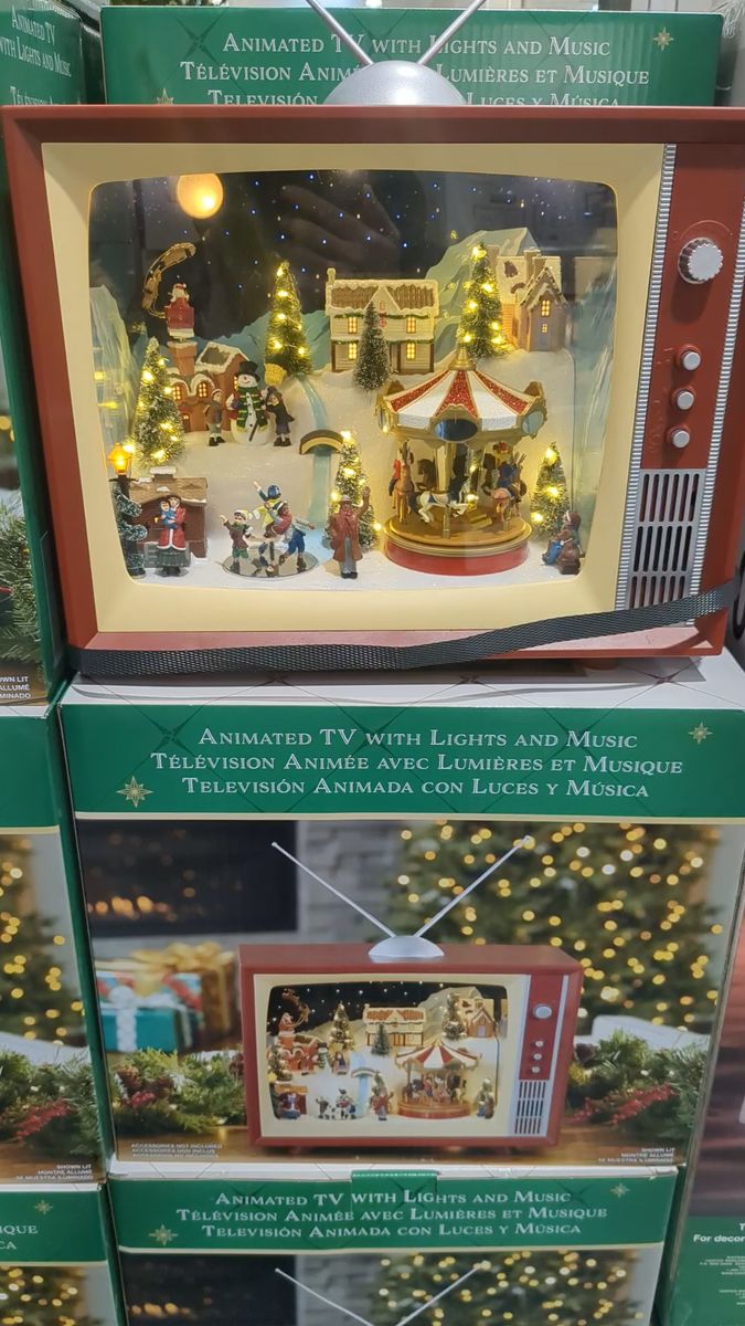 コストコクリスマス レトロ TV ライト & ミュージック付 置き物 コストコクリスマス レトロ TV ライト & ミュージック付 置き物