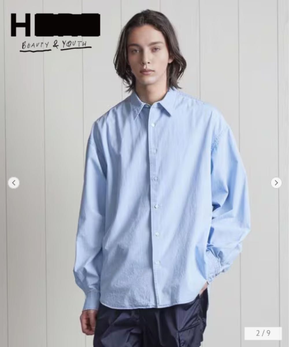 H BEAUTY&YOUTH サウザンドウォッシュデニム レギュラーカラー H BEAUTY&YOUTH サウザンドウォッシュデニム レギュラーカラー