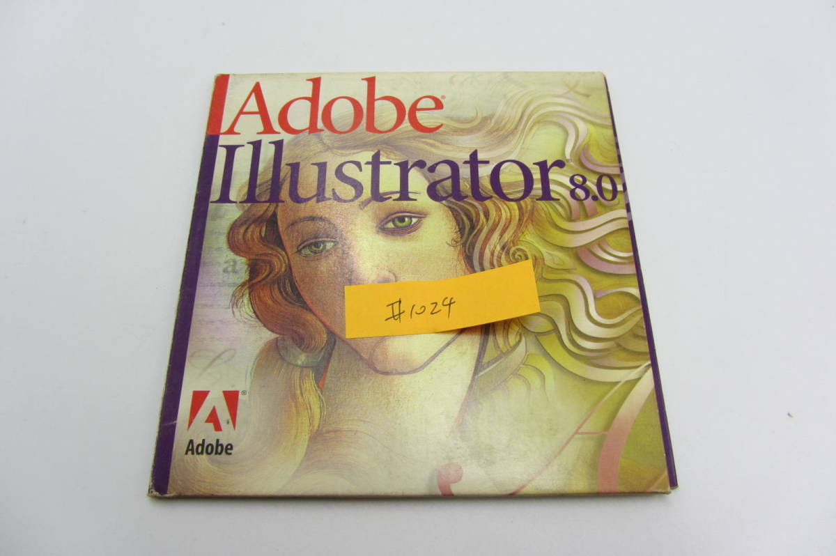 送料無料/格安 #1024 中古 Adobe illustrator 8.0 イラストレーター For mac macintosh ライセンス付き AI ロゴ修正　マック_画像1