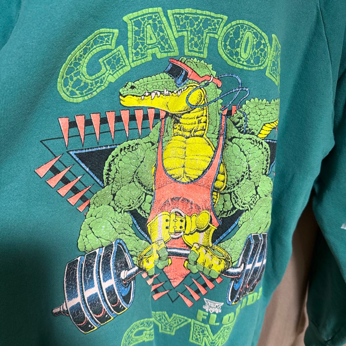 80s FRUIT OF THE LOOM ワニ キャラクター プリント スウェット 80s FRUIT OF THE LOOM ワニ キャラクター プリント スウェット