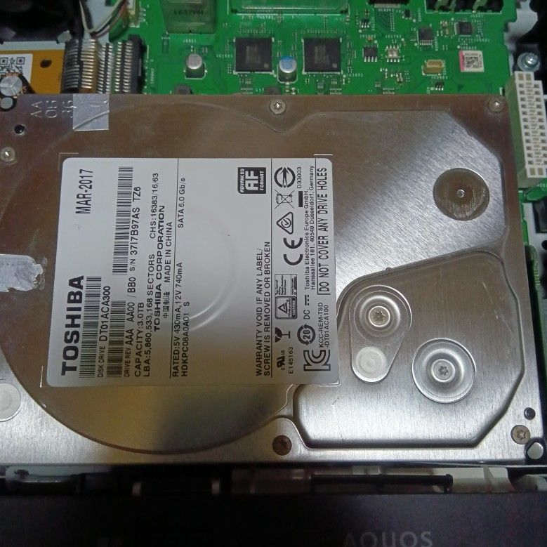 5649 SHARP AQUOS ブルーレイ BD-NT1000 HDD新品3TB増量交換 5649 SHARP AQUOS ブルーレイ BD-NT1000 HDD新品3TB増量交換