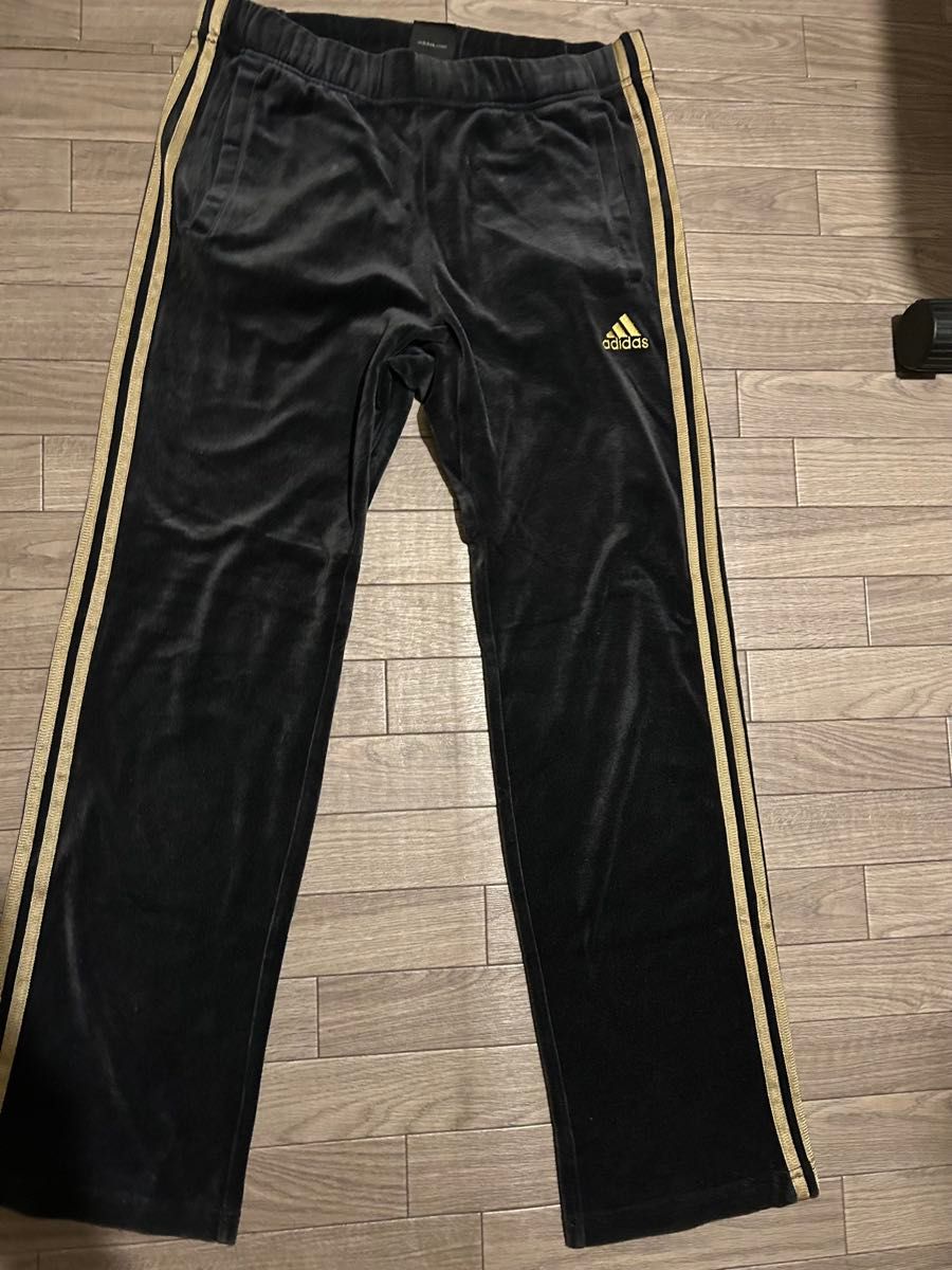 adidas アディダス ジャージ 上下セット 黒 ブラック 金 adidas アディダス ジャージ 上下セット 黒 ブラック 金