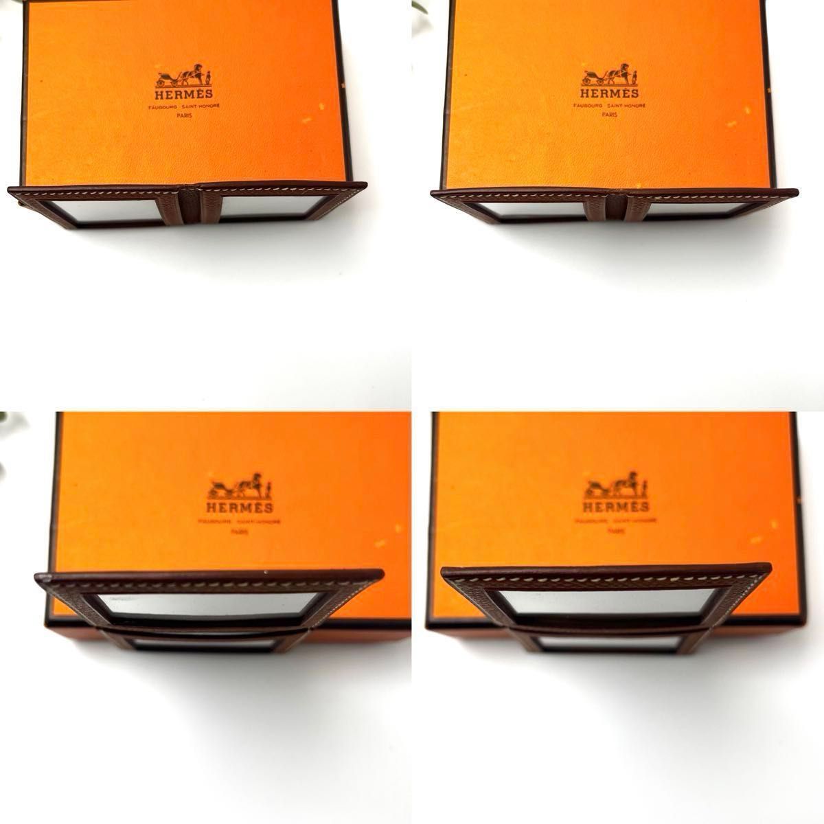 極美品】HERMES エルメス ミニフォトフレーム 写真立て 極美品】HERMES エルメス ミニフォトフレーム 写真立て