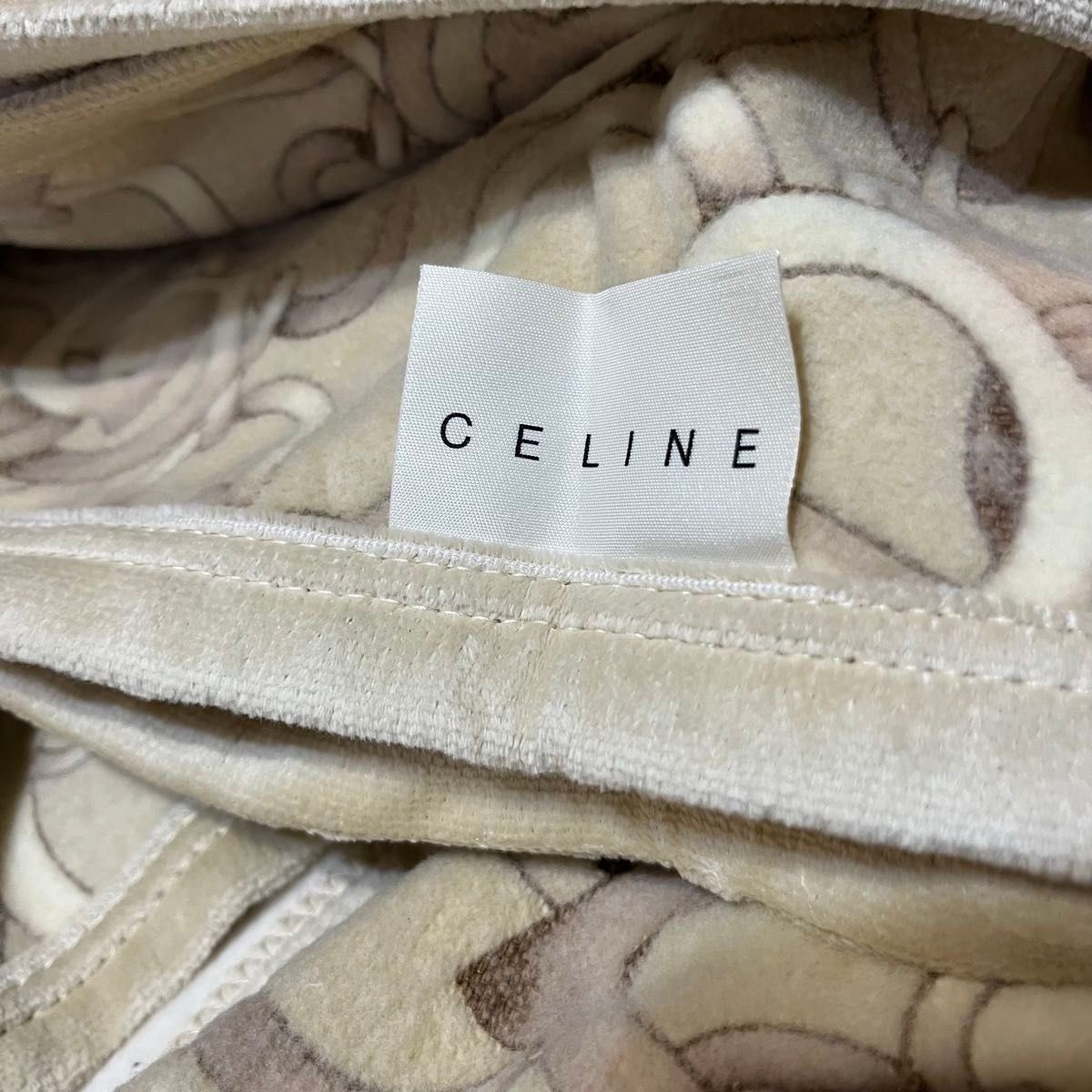 新品未使用 CELINE 綿毛布 未使用】CELINE セリーヌ 綿毛布 綿100 マカダム柄 寝具