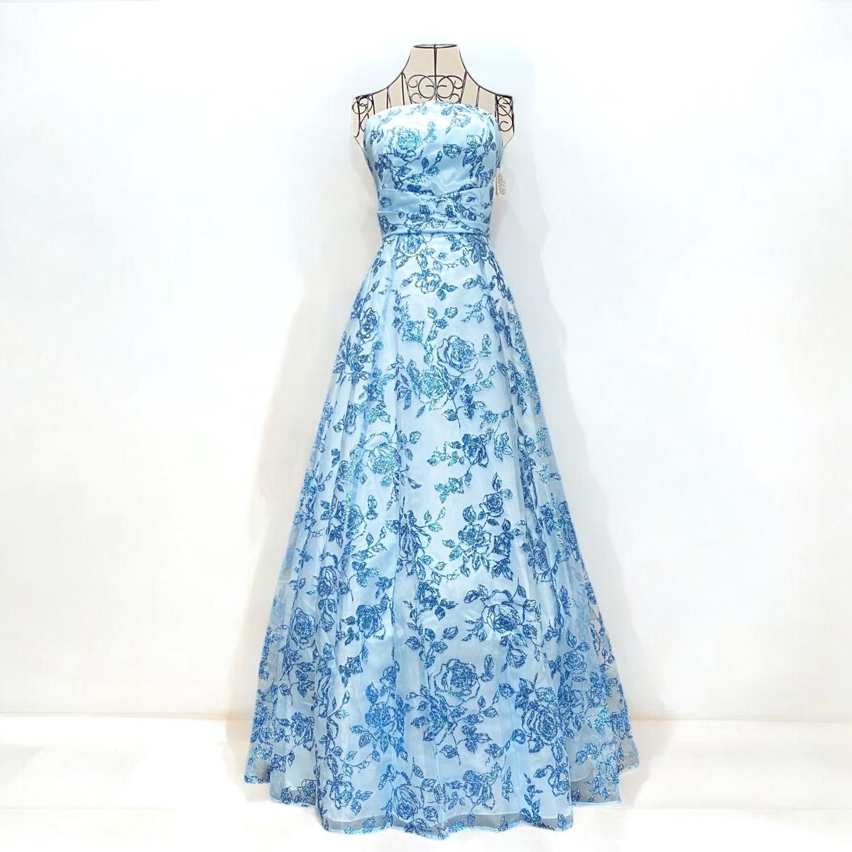 新品】AIMER エメ 高級 ロングドレス Aライン ローズグリッター 新品】AIMER エメ 高級 ロングドレス Aライン ローズグリッター