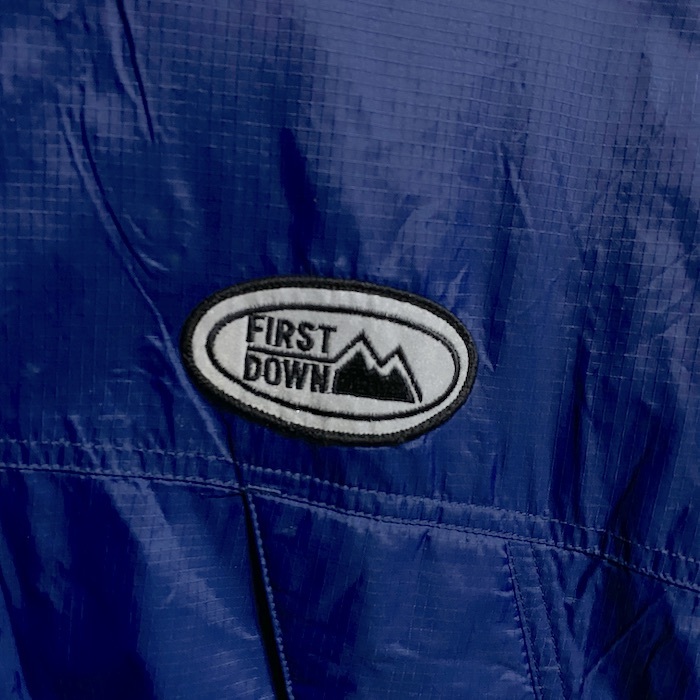 【送料無料】90s FIRST DOWN マウンテンパーカー vintage 古着 ヒップホップ ブルー_画像6