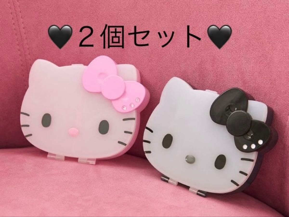 ハローキティ クリア小物ケース ブラック 黒 ピンク完売品 ハローキティ クリア小物ケース ブラック 黒 ピンク完売品