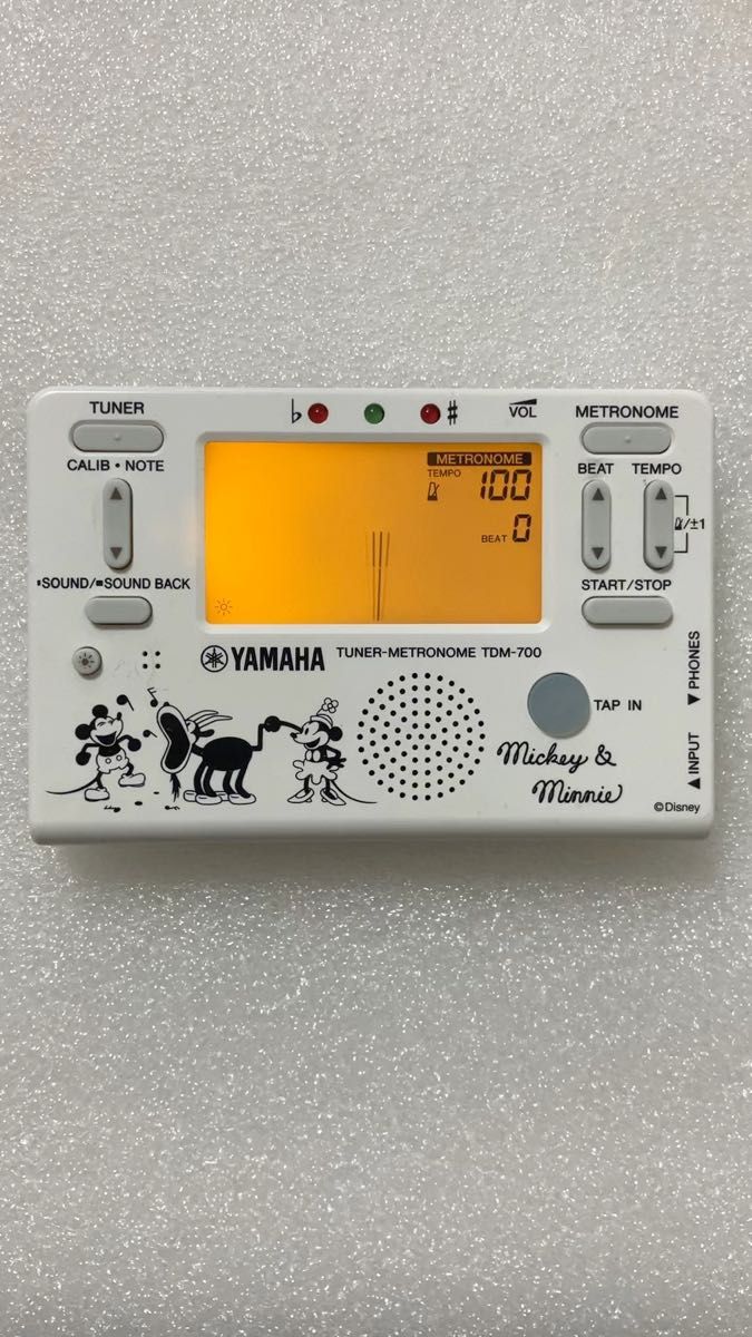 ヤマハ YAMAHA チューナーメトロノーム ミッキー&ミニー TDM-700DMN5 メトロノーム ディズニー 良好 全部付き