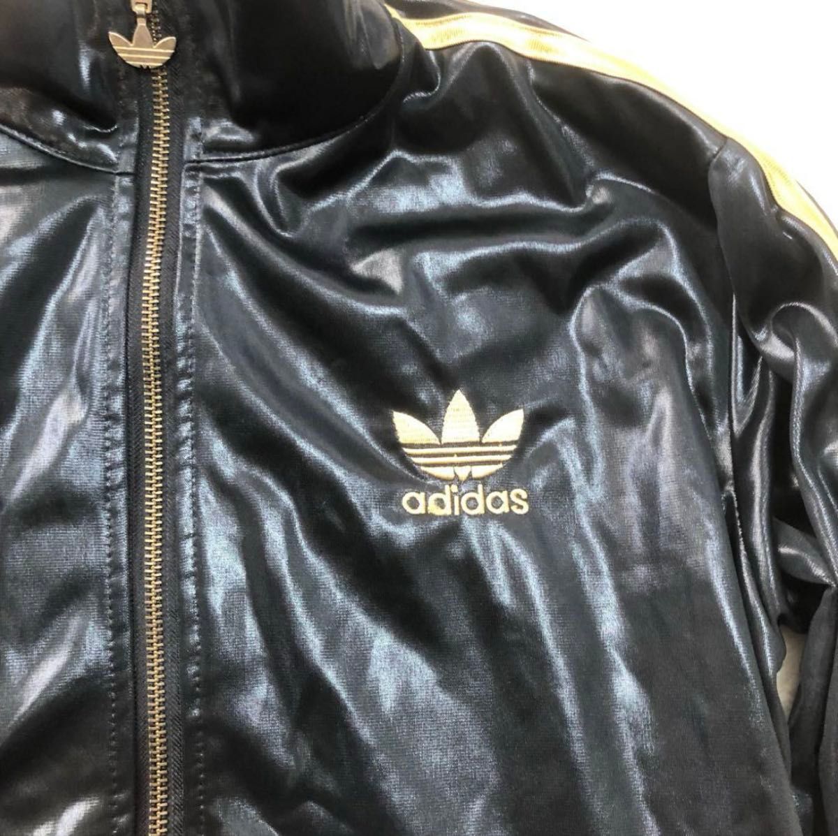 adidas アディダス CHILE62 セットアップ ジャージ M 黒×金 adidas アディダス CHILE62 セットアップ ジャージ M 黒×金