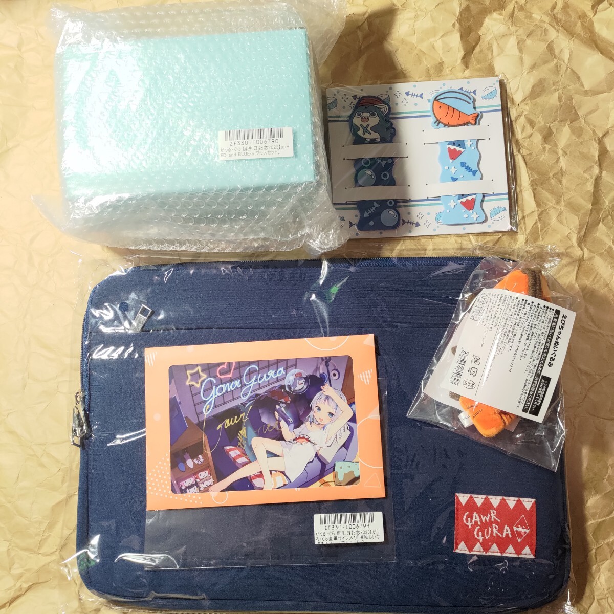 【送料無料】がうる・ぐら 誕生日記念2023グッズセット 直筆サイン入りポストカード含む ホロライブ Hololive【新品未使用】