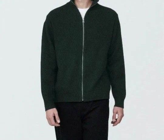無印良品【 洗える畦編みフルジップカーディガン】春・秋・冬 無印良品【 洗える畦編みフルジップカーディガン】春・秋・冬