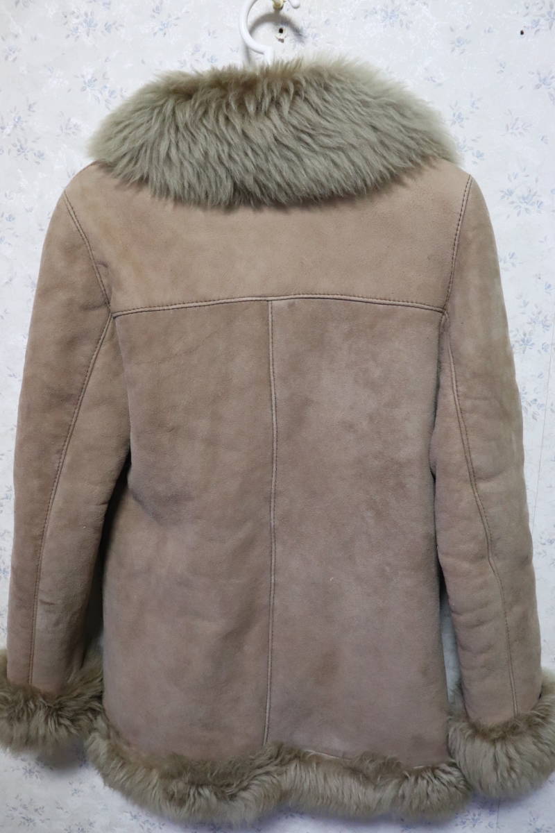 ブルガリア製　SHEARLING　東欧商会　羊毛皮　シープスキン　ムートンジャケット　コート　9号　高級_画像4