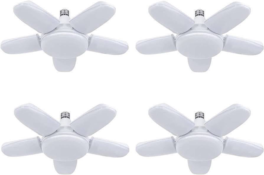 4個(gè)セット6燈式 80W LEDシーリングライト ガレージライト led E26/E27 LED電球 晝白色 6500K ペンダントライト 天井照明 ダイニング 省エネ