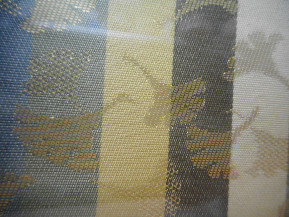装飾画　素敵な織布　金色額入り　銀杏の柄　和のインテリア　イチョウ　中古品_画像5