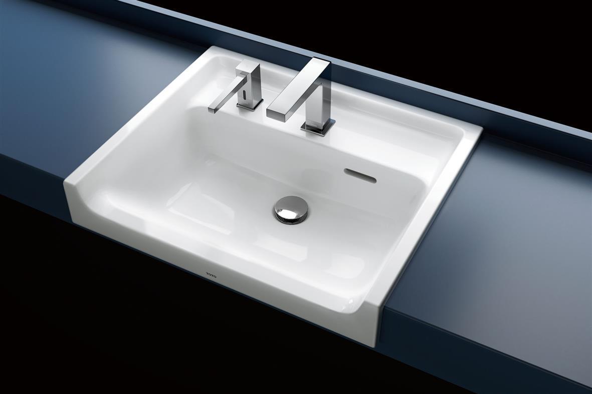 P3559【送料無料※除離島】◆TOTO◆洗面器◆LS351CM ＃NW1◆未開封◆洗面器のみ◆セルフリミング式◆角形◆水栓穴φ35/φ28◆カウンター