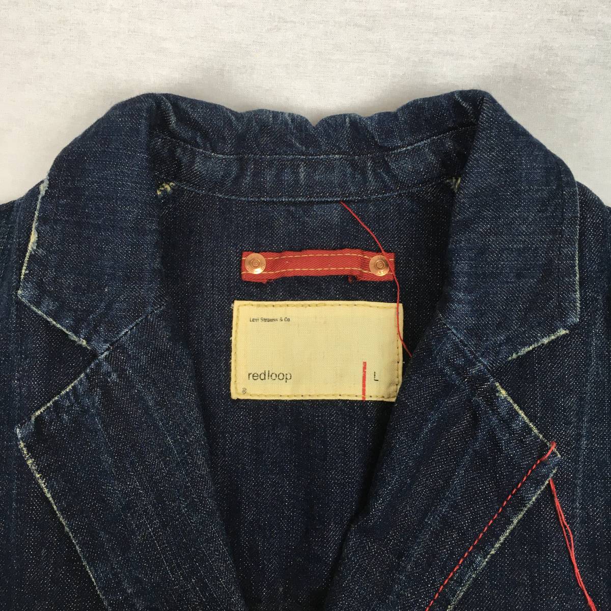 Levi's リーバイス redloop 70803-05 03年 カバーオール ジャケット Lサイズ デニム Gジャン ユーズド加工_画像2