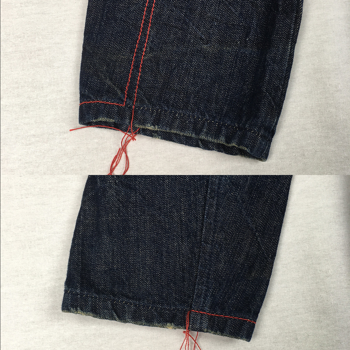 Levi's リーバイス redloop 70803-05 03年 カバーオール ジャケット Lサイズ デニム Gジャン ユーズド加工_右腕の裾