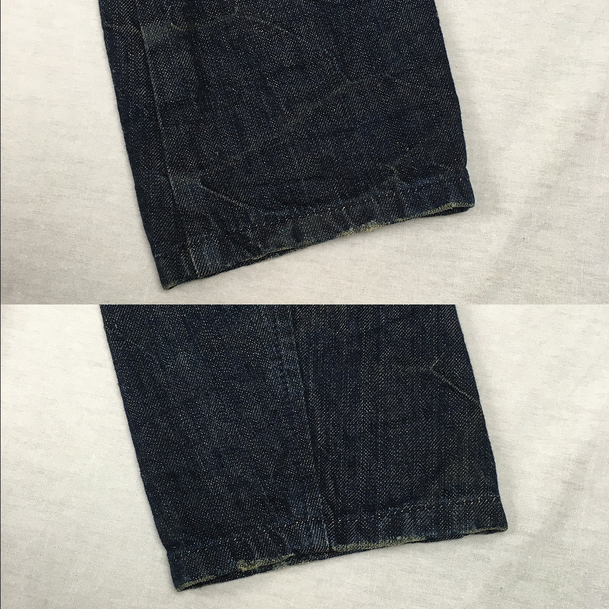 Levi's リーバイス redloop 70803-05 03年 カバーオール ジャケット Lサイズ デニム Gジャン ユーズド加工_左腕の裾