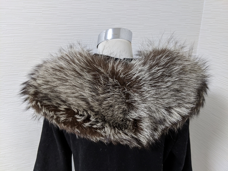 A004 美品 大きい シルバーフォックス 毛皮 リアルファー ショール