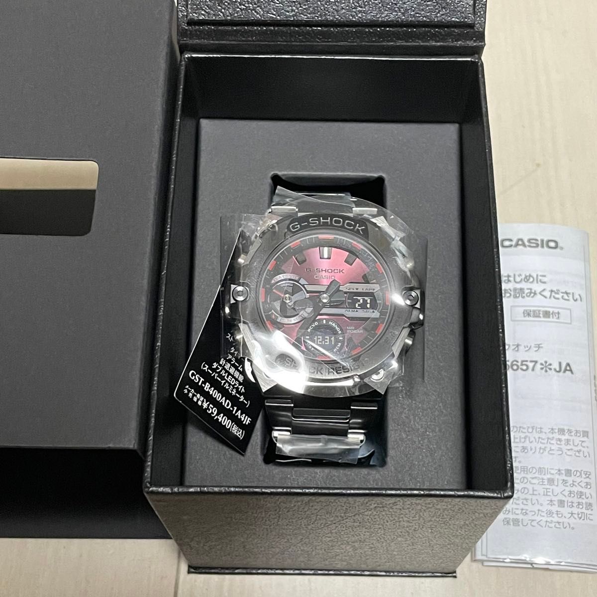 新品未使用 GST-400AD-1A4 G-SHOCK G-STEEL 赤 限定カラー 超 新品未使用 GST-400AD-1A4 G-SHOCK G-STEEL 赤 限定カラー 超