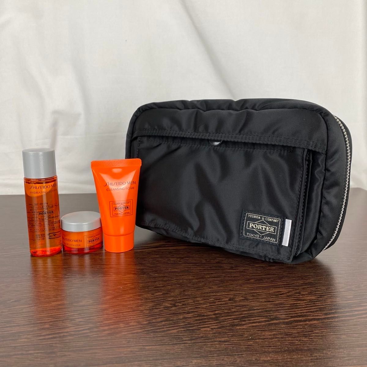 未使用】PORTER 資生堂メン コラボ ポーチ 限定 ブラック 未使用】PORTER 資生堂メン コラボ ポーチ 限定 ブラック
