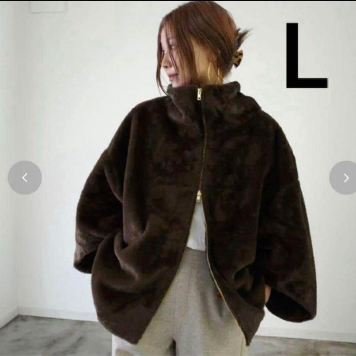 新品 しまむら hideka コラボ ダブルジップ フェイクファー 新品 しまむら hideka コラボ ダブルジップ フェイクファー