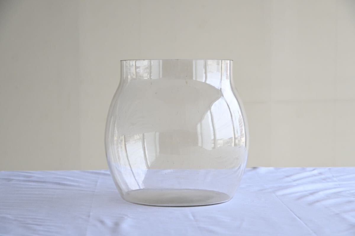 【骨董品】ヴィンテージ 気泡入 ガラス瓶 フラワーベース 花瓶 花器 古ガラス インテリア ディスプレイ レトロ アンティーク