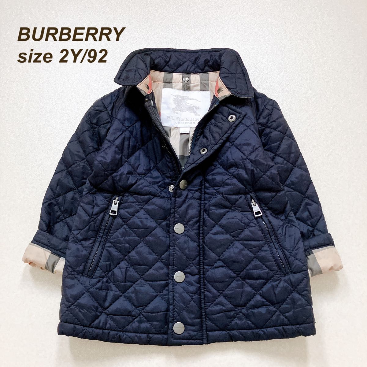 BURBERRY KIDS キルティングジャケット 140cm 定価約9万 バーバリー Burberry children 中綿コート