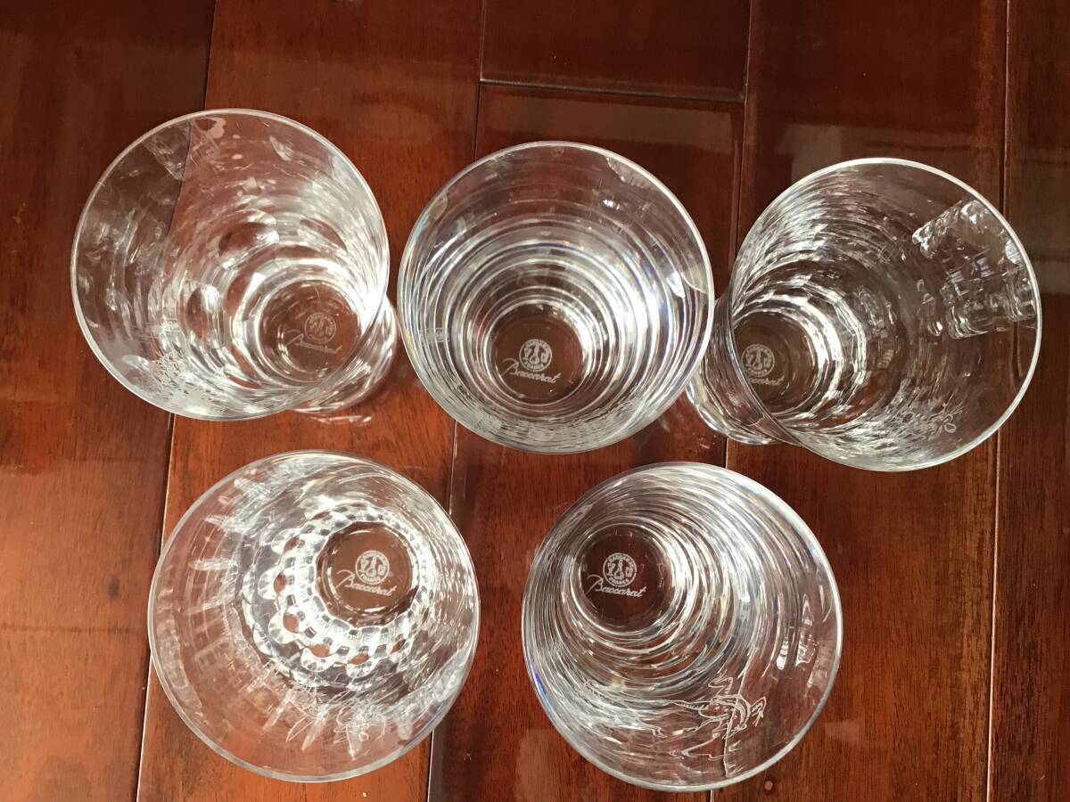 Baccarat バカラ高山寺 鳥獣戯画 グラス5客セット 京都高島屋 Baccarat バカラ高山寺 鳥獣戯画 グラス5客セット 京都高島屋