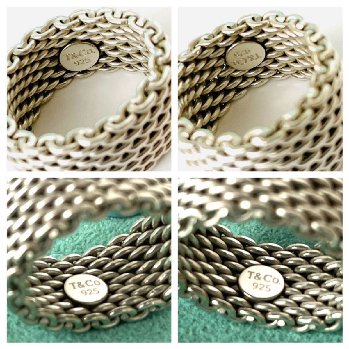 極美品 TIFFANY&Co ティファニー サマセット メッシュ リング 極美品 TIFFANY&Co ティファニー サマセット メッシュ リング