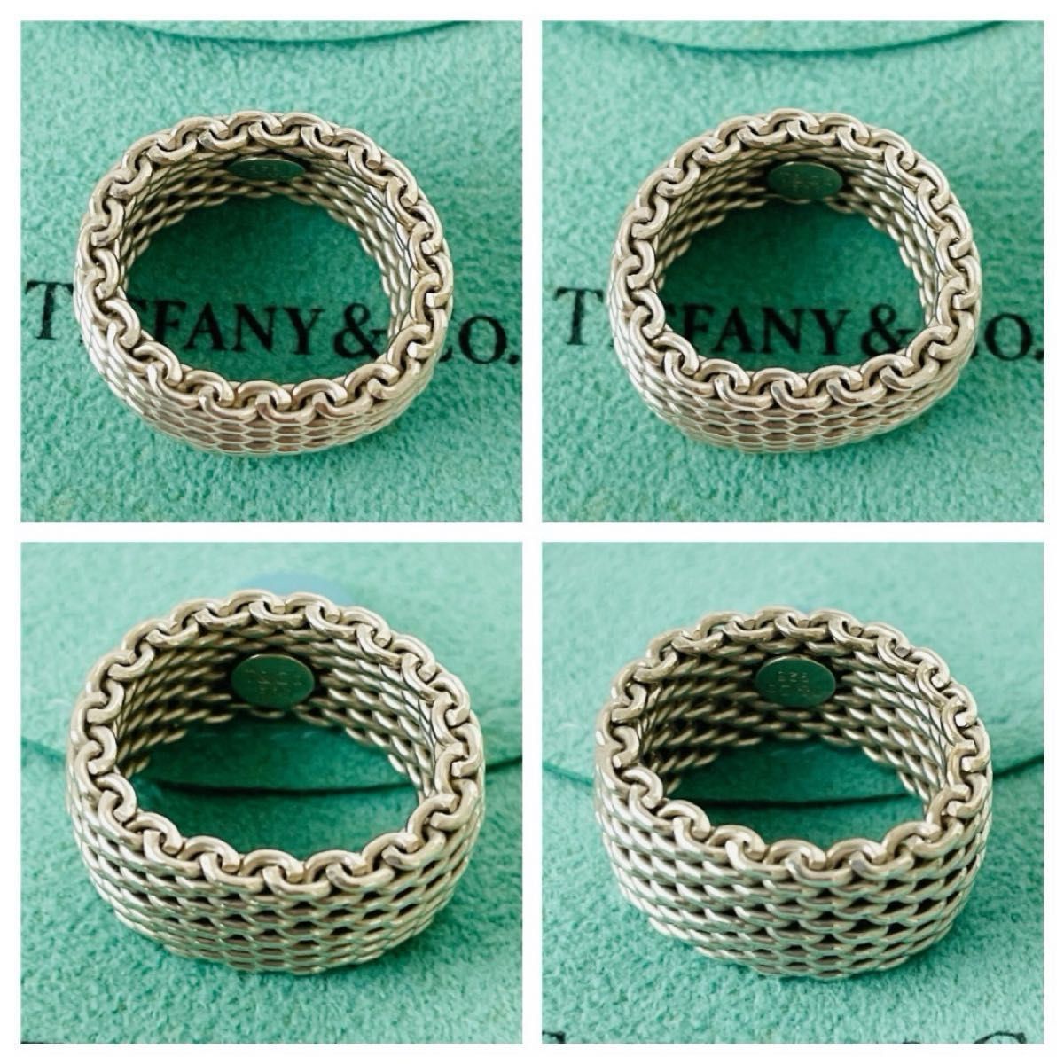 極美品 TIFFANY&Co ティファニー サマセット メッシュ リング 極美品 TIFFANY&Co ティファニー サマセット メッシュ リング