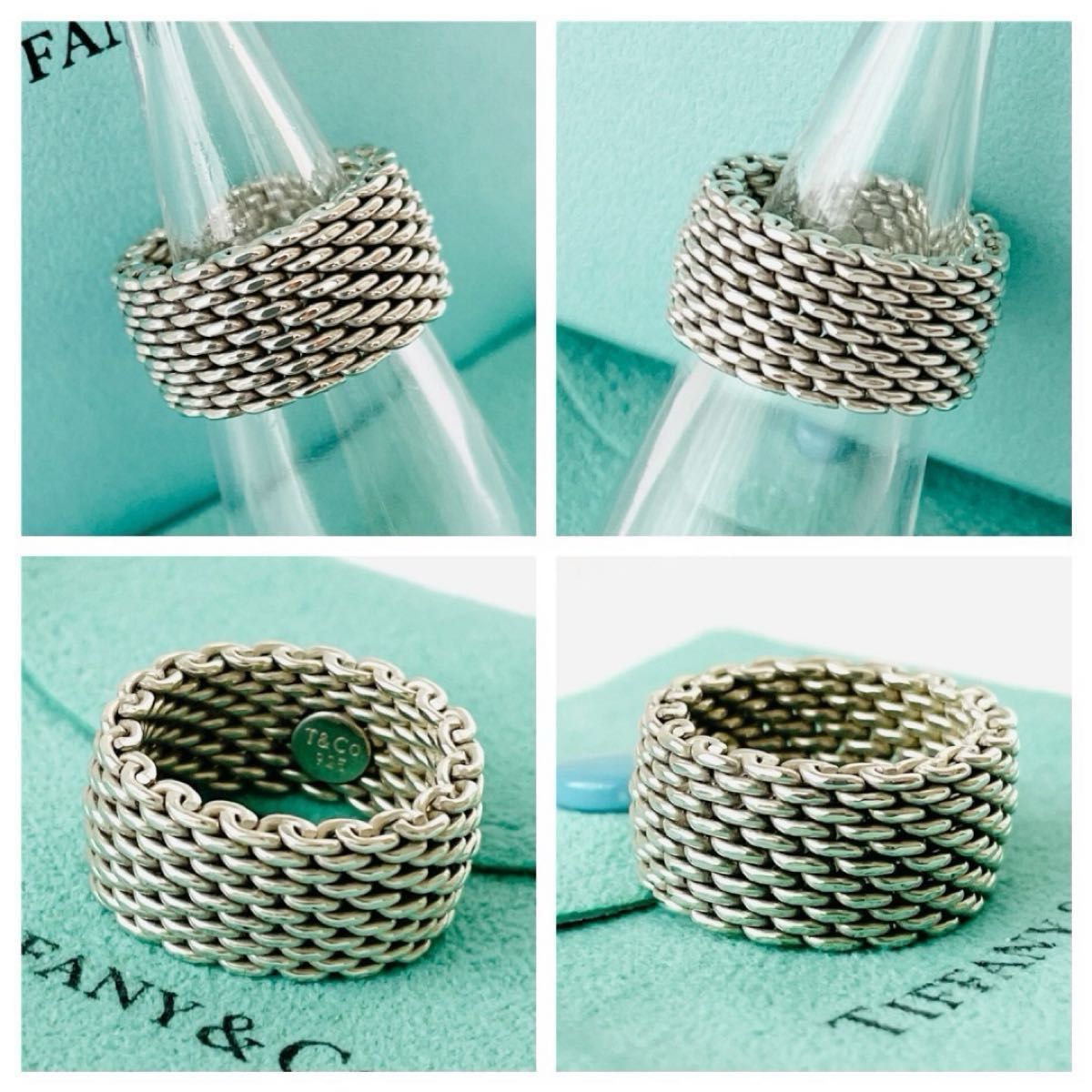 極美品 TIFFANY&Co ティファニー サマセット メッシュ リング 極美品 TIFFANY&Co ティファニー サマセット メッシュ リング